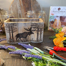 Moose Wood Box Centerpiece – Handcrafted Wood Burned Decor