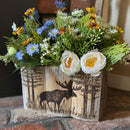 Moose Wood Box Centerpiece – Handcrafted Wood Burned Decor