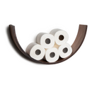 Willow Tree Wooden Toilet Paper Holder with Shelf