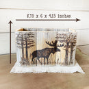 Christmas Moose Wood Box Centerpiece – Rustic Woodland Cabin Decor