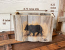 Christmas Black Bear Wood Box Centerpiece – Rustic Woodland Decor