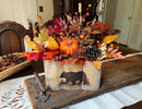 Fall Black Bear Wood Box Centerpiece – Rustic Woodland Decor