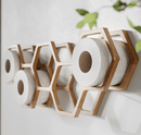 Willow Tree Honeycomb Wooden Toilet Paper Holder