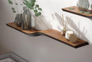 Floating Wave Wooden Wall Shelf