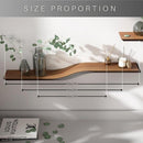 Floating Wave Wooden Wall Shelf